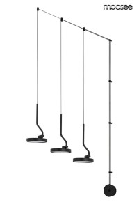 Lampa ścienna wisząca FLAT 3 czarna