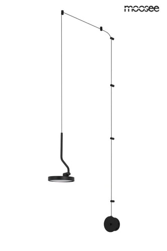 Lampa ścienna wisząca FLAT czarna