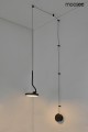 Lampa ścienna wisząca FLAT czarna