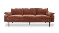 Ceglasta sofa Retro 3-osobowa magnolia