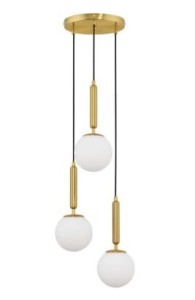 Potrójna złota lampa wisząca AGRO DISC