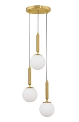 Potrójna złota lampa wisząca AGRO DISC