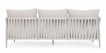 Luksusowa 3-osobowa sofa ogrodowa piaskowa Jacinta