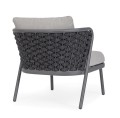 Kompaktowy fotel ogrodowy antracytowy Harlow