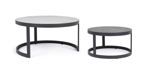 Zestaw aluminiowych stolików ogrodowych Jacob antracyt