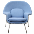 Fotel z podnóżkiem Woom Chair błękitny