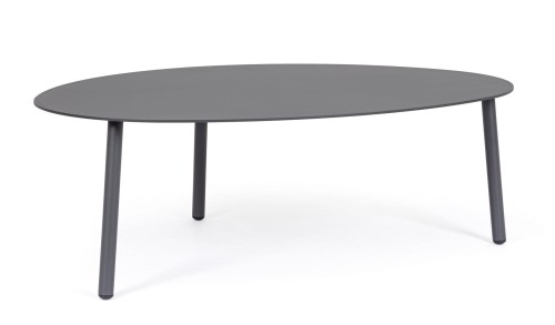 Eliptyczny aluminiowy stolik kawowy Sparky 100