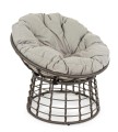 Wygodny fotel ogrodowy Molly technorattan szary
