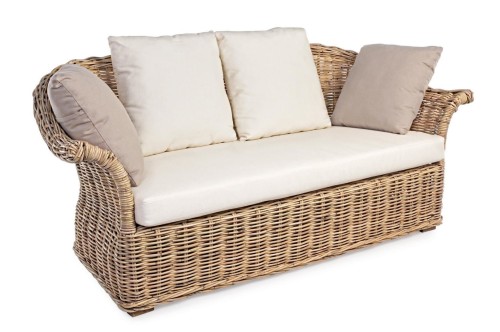 Luksusowa 2-osobowa sofa ogrodowa rattanowa Pamplona
