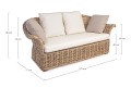 Luksusowa 2-osobowa sofa ogrodowa rattanowa Pamplona
