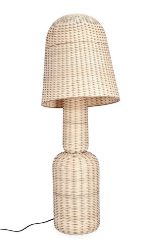 Rattanowa lampa podłogowa Sikkim H128