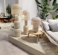 Rattanowa lampa podłogowa Sikkim H128