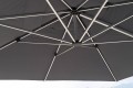 Nowoczesny Parasol ogrodowy Aries ciemnoszary 3x4