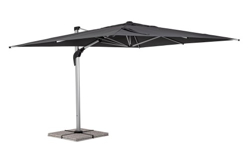 Nowoczesny Parasol ogrodowy Aries ciemnoszary 3x4