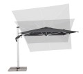 Nowoczesny Parasol ogrodowy Aries ciemnoszary 3x4