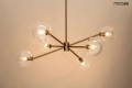 Złota lampa wisząca AURA 6 MOOSEE