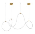 Abstrakcyjna lampa wisząca DEAN ABSTRACT złoto i biel