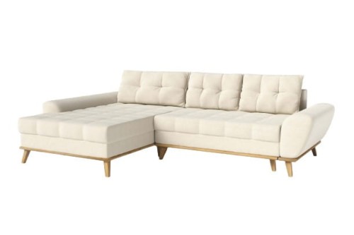 Rozkładana sofa narożna Balotto jasny beż
