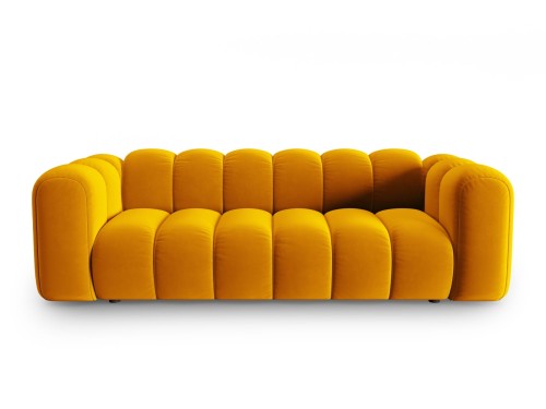 Sofa 3-osobowa Lupine żółta velvet