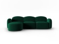 Sofa narożna 4-osobowa Blair butelkowa zieleń