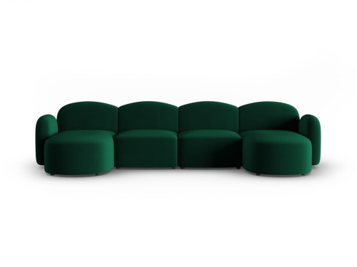 Panoramiczna sofa 6-osobowa Blair butelkowa zieleń