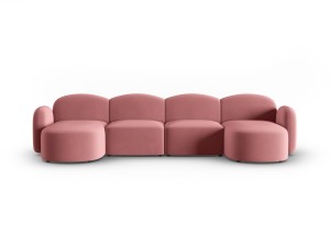 Panoramiczna sofa 6-osobowa Blair różowa