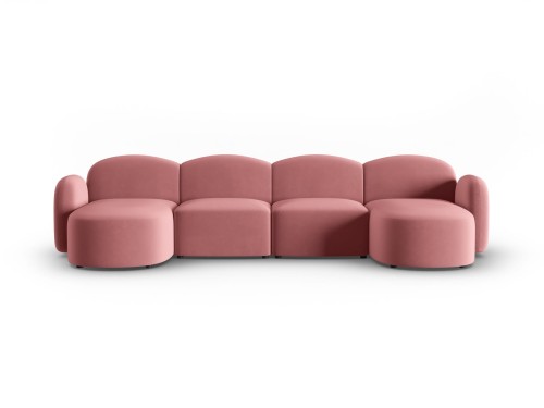 Panoramiczna sofa 6-osobowa Blair różowa