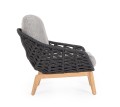 Luksusowy fotel ogrodowy Tamires grafitowy