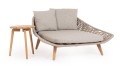 Eleganckie łózko ogrodowe Tamires piaskowe
