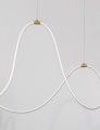 Abstrakcyjna lampa wisząca DEAN ABSTRACT złoto i biel