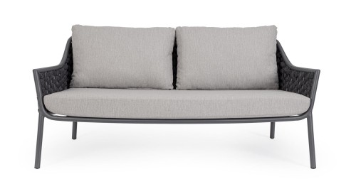 Elegancka 2-osobowa sofa ogrodowa Everly antracyt