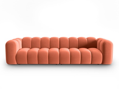 Sofa 4-osobowa Lupine koralowa velvet