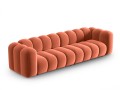 Sofa 4-osobowa Lupine koralowa velvet