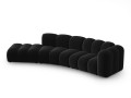Sofa 5-osobowa Lupine czarna velvet
