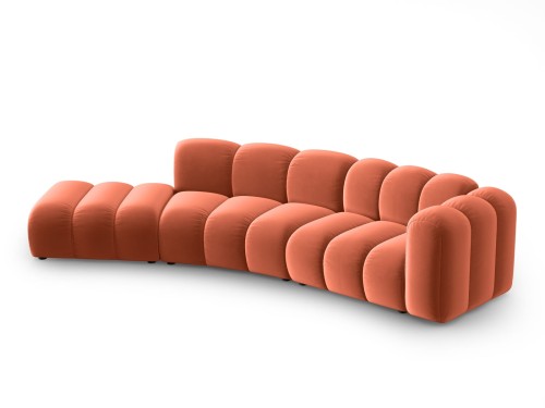 Sofa 5-osobowa Lupine koralowa velvet