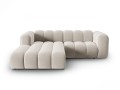 Sofa narożna 3-osobowa Lupine beżowa velvet