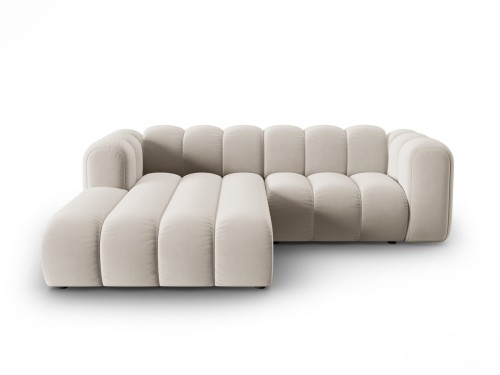Sofa narożna 3-osobowa Lupine beżowa velvet