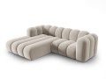 Sofa narożna 3-osobowa Lupine beżowa velvet