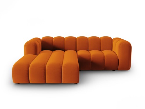 Sofa narożna 3-osobowa Lupine terakota velvet