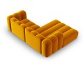 Sofa narożna 3-osobowa Lupine żółta velvet