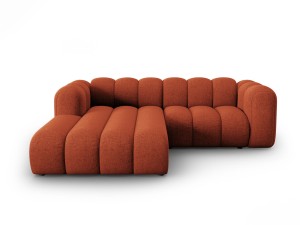 Sofa narożna 3-osobowa Lupine terakota szenil