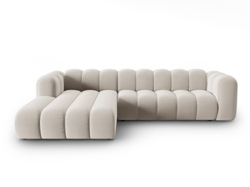Sofa narożna 4-osobowa Lupine beżowa velvet