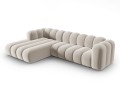 Sofa narożna 4-osobowa Lupine beżowa velvet