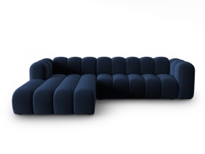 Sofa narożna 4-osobowa Lupine granatowa velvet