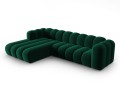 Sofa narożna 4-osobowa Lupine butelkowa zieleń velvet
