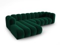Sofa narożna 4-osobowa Lupine butelkowa zieleń velvet