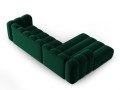 Sofa narożna 4-osobowa Lupine butelkowa zieleń velvet