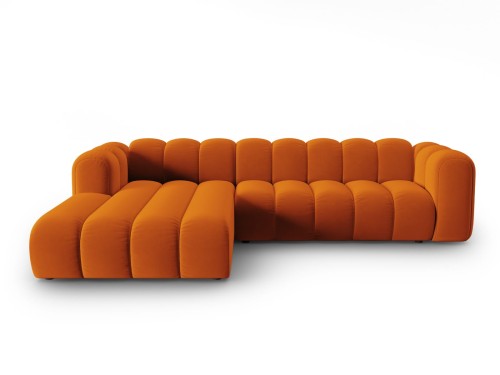 Sofa narożna 4-osobowa Lupine terakota velvet