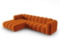 Sofa narożna 4-osobowa Lupine terakota velvet