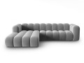 Sofa narożna 4-osobowa Lupine szara velvet